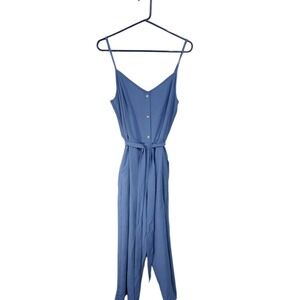June & Hudson Jumpsuit Women Large Blue Excellent